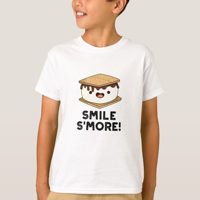 Smile Smore Funny Sweet Food Pun T Shirt (Framsida)