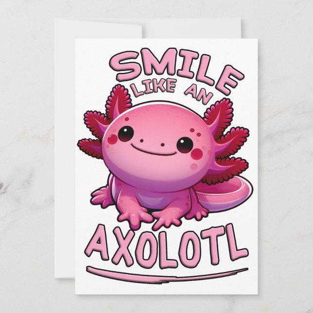 Smile som en Axolotl Julkort (Framsida)