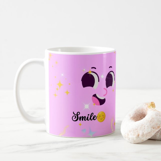 Smile Söt Kawaii & Alltid Med Kärlek Mugg (Med munk)