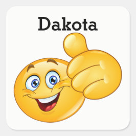 Smile Sticker Fyrkantigt Klistermärke