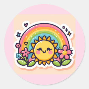 Smile Sticker Runt Klistermärke