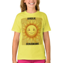 Smile Sunshine - Cute Lycklig Sol T-Shirt