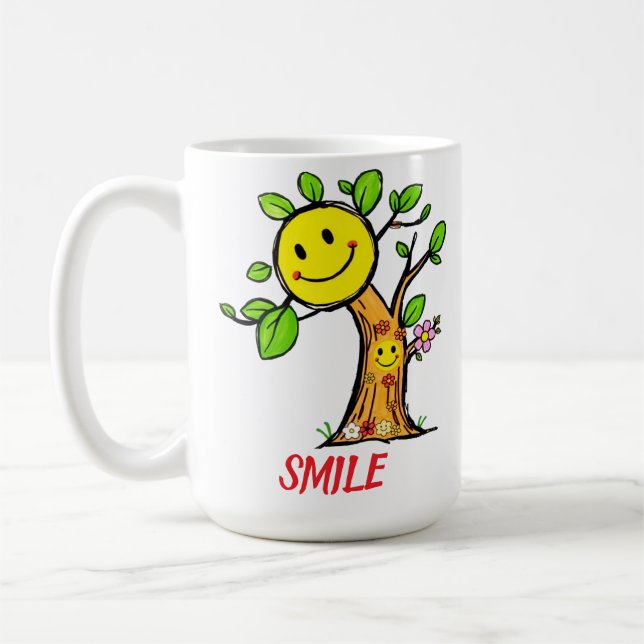 "Smile Träd" Positive Vibes Kaffemugg (Vänster)