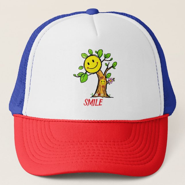 "Smile Träd" Positive Vibes Keps (Framsida)