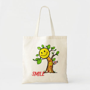 "Smile Träd" Positive Vibes Tygkasse