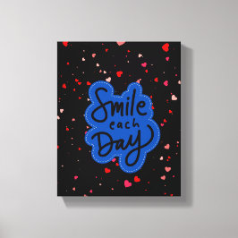 Smile Typography Canvastryck