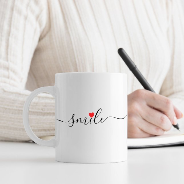 Smile Typography Kaffemugg (Skapare uppladdad)