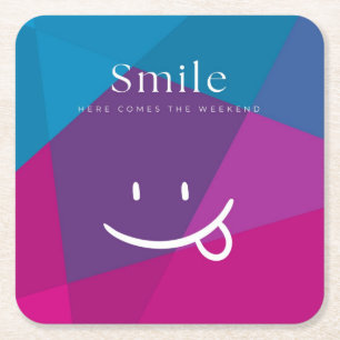 Smile Underlägg Papper Kvadrat