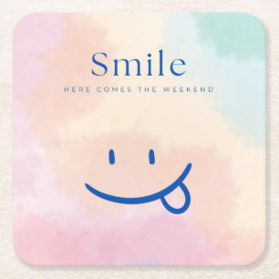 Smile Underlägg Papper Kvadrat