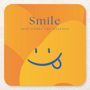 Smile Underlägg Papper Kvadrat