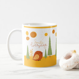 Smile Varje dag Boho Bird Sol Cute Kaffemugg