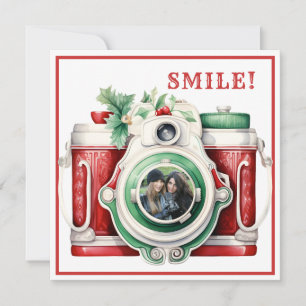 Smile Vintage Kamera - julfotkort