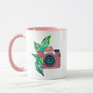 Smile Vintage Rosa Kamera Mugg