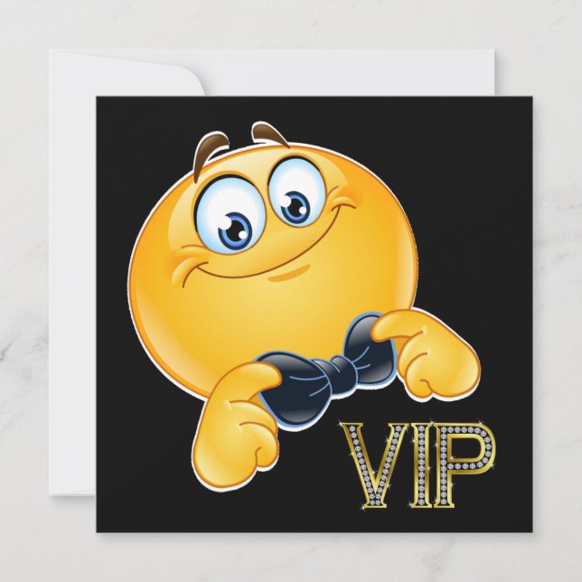 Smile VIP Black Tie-händelsemeddelande Inbjudningar (Framsida)