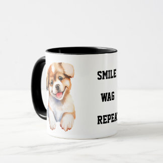 SMILE WAG REPEAT -CUTE DOG MUGG