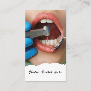 Smile Woman Healthy White Teth Dental Business Ca Visitkort