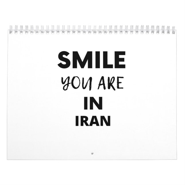 SMILE YOU ARE IN  IRAN KALENDER (Omslag)