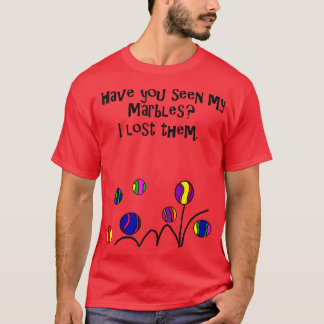 Smilealottees Funny Lost my Marbles Pun T Shirt