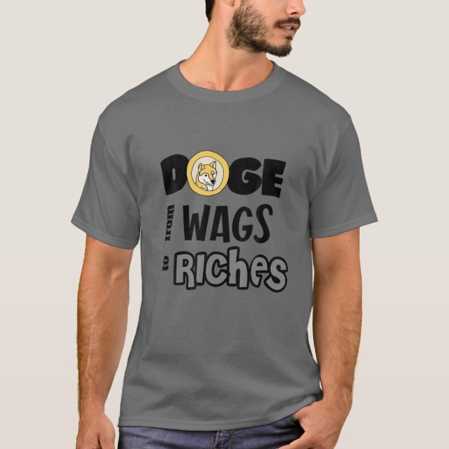 Smilecryptos Funny Dogecoin Hund Riks Cryptocurre T Shirt (Framsida)