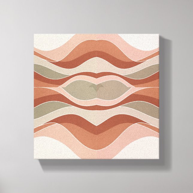 SmileGeometric Wave Wall Art - Scandinavian Canvas (Framsida)
