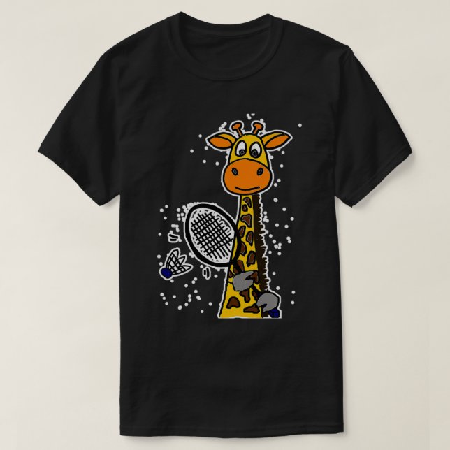 Smilemoresa Funny Giraffe Spela T T Shirt (Design framsida)