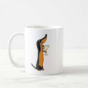 SmilemoreTES Funny Dachshund Hund Drinking Martini Kaffemugg