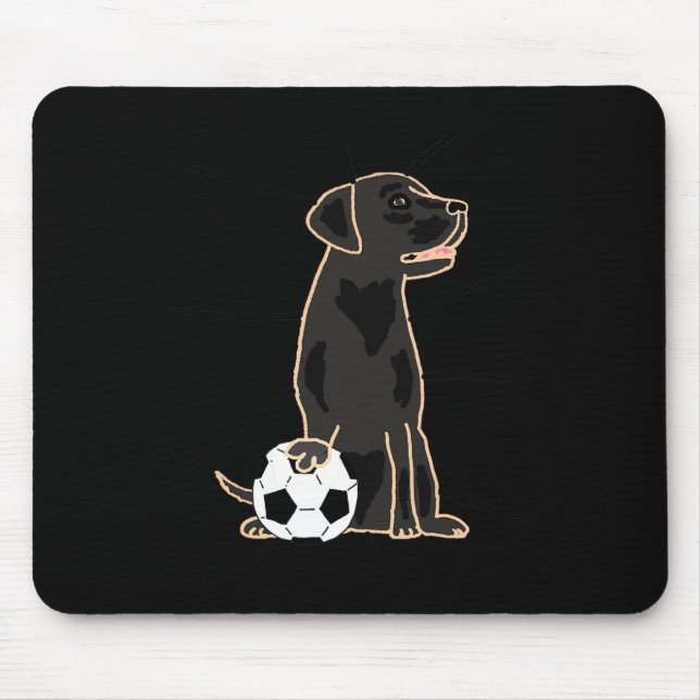 Smilenowtees Funny Labrador Retriever Playing Socc Musmatta (Framsidan)
