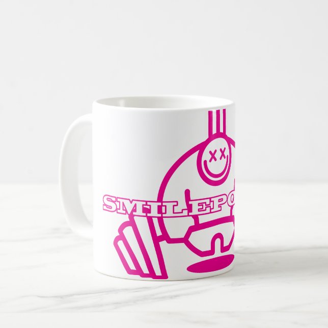 smilepower rosa kaffemugg (Framsida vänster)