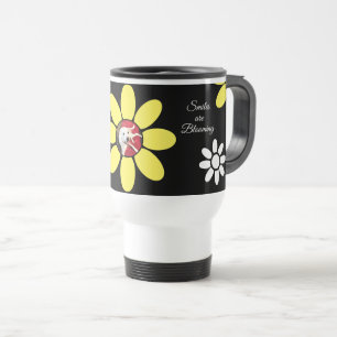 Smiles är Blooming Cute Hund Gult Flower Resemugg