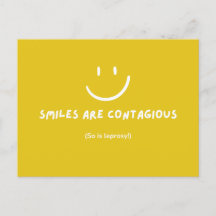 SMILES ÄR CONTAGIOUS Lustiga vykort