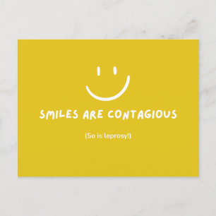 SMILES ÄR CONTAGIOUS Lustiga vykort