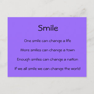 Smiles Change World Vykort