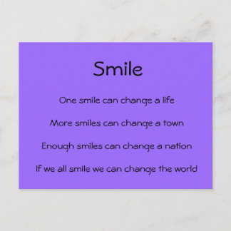 Smiles Change World Vykort
