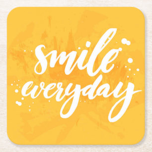 Smiles dagligen underlägg papper kvadrat