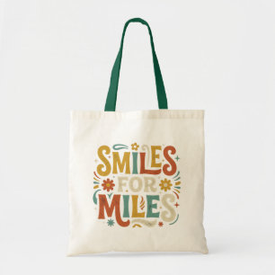 Smiles For Miles Retro Positiv Boho Tygkasse