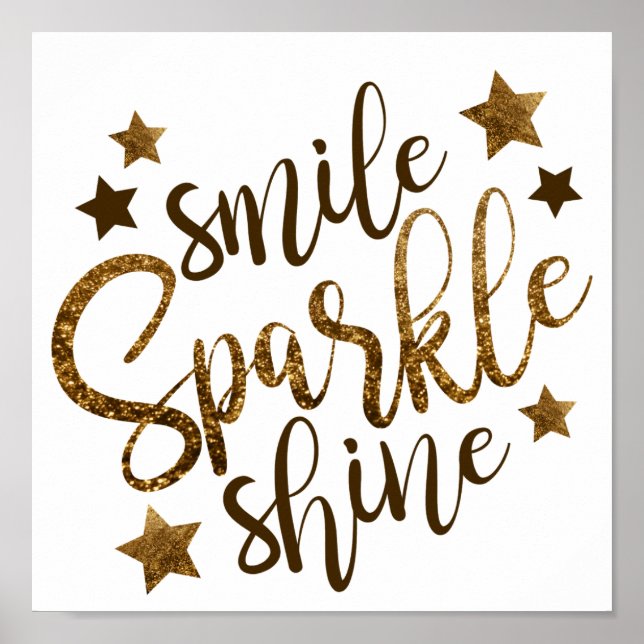 Smiles, Gnistra, Shine Matte Poster (Framsidan)