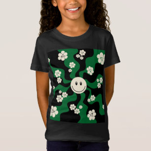 Smiles - Grönt, Cream och Black T Shirt