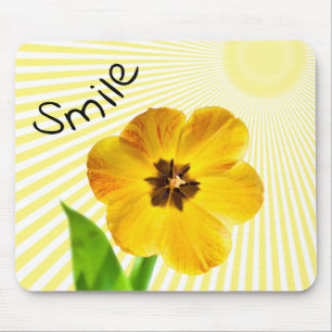 Smiles - Gult Vår Tulip Floral Photography Musmatta