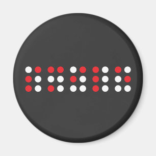 Smiles i blindskrift, Brailleschrift voor blindden Magnet