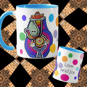 Smiles Joy Party Tecknad Art Mugg