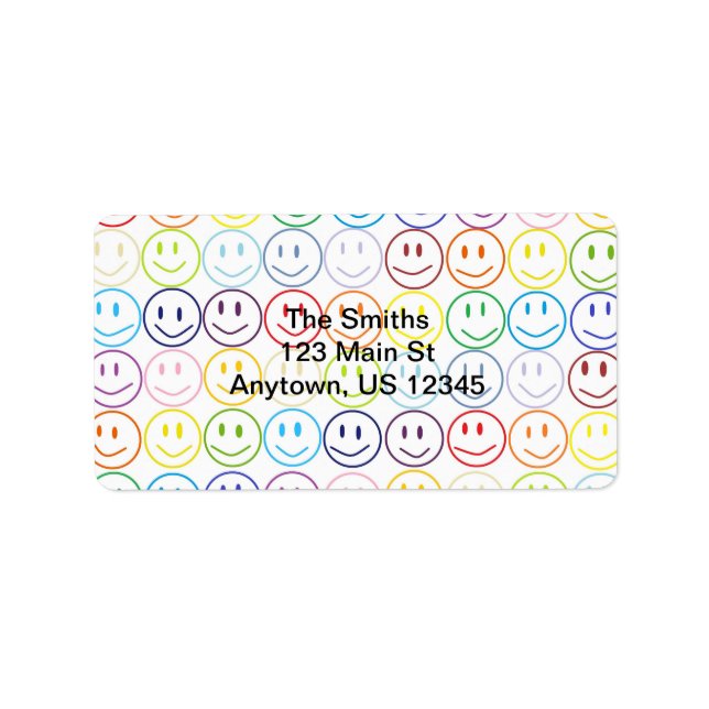 Smiles oavsett vilken etikett adressetikett (Framsidan)