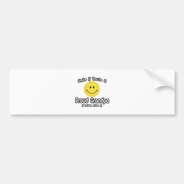 Smiles om du är en stolt morfar (som jag) bildekal (Framsidan)