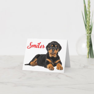 Smiles Rottweiler Puppy Hund Thinking of You, Hej Kort