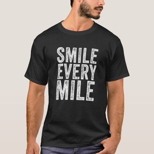 Smiles varje mile funny Running Springer T Shirt (Framsida)
