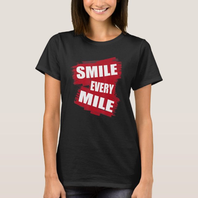 Smiles varje mile som kör Springer T Shirt (Framsida)