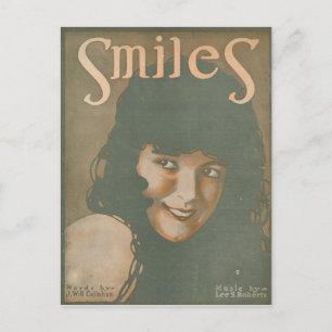 Smiles Vintage Music Vykort