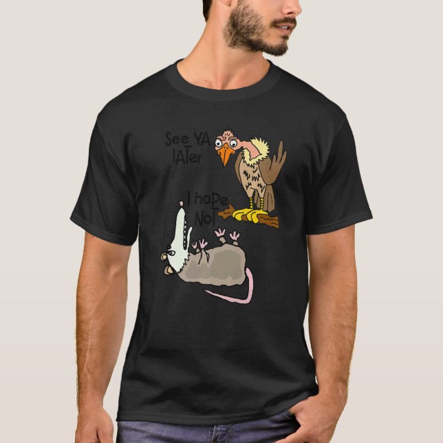 Smiletees Possum och Buzzard Satire T Shirt (Framsida)