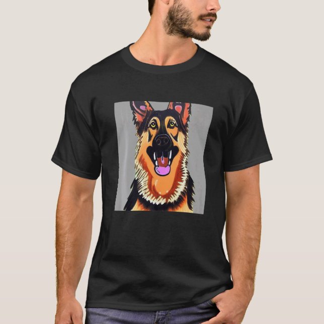 Smileteespets  tysk schäferhund valp t shirt (Framsida)