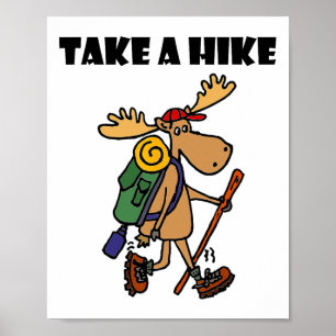 Smileteessports Roligt Ta En Promenad Älg Vandring Poster