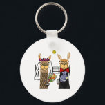 Smiletesport Roligt Llama Bride and Groom Pickleba Nyckelring<br><div class="desc">Roligten Llama Bride och Groom Pickleball Bröllop</div>
